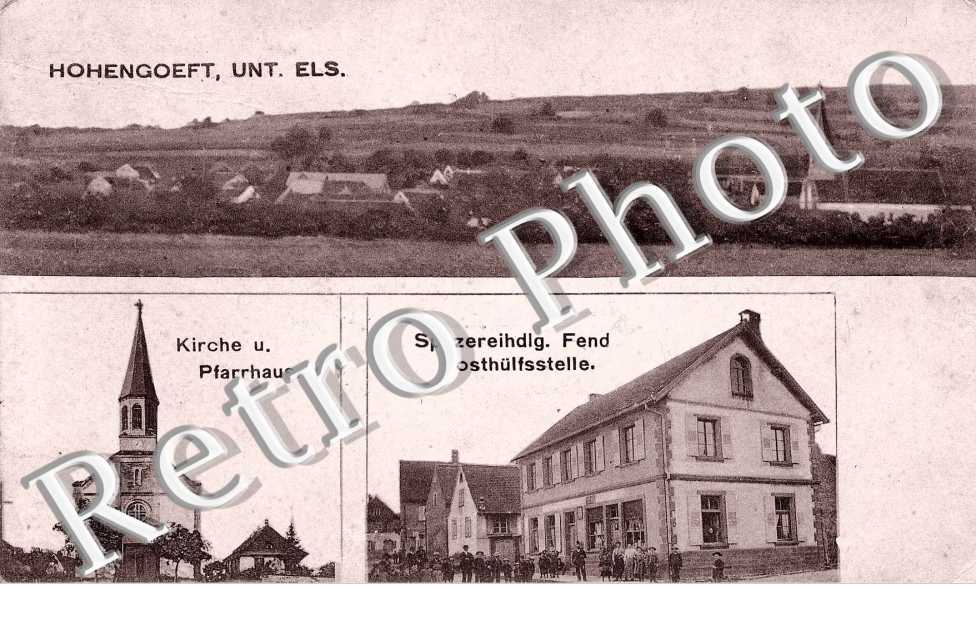 vue générale - Kirche - Spzereihdlg. Fend Posthulfsstelle