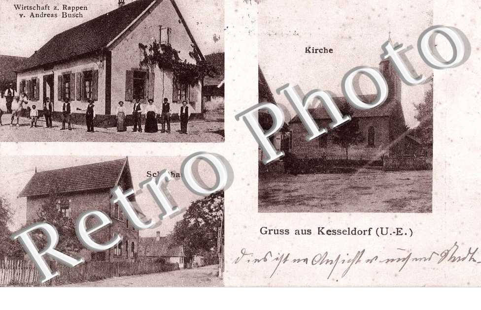 Schulhaus, Wirtschaft Andreas Busch , Kirche