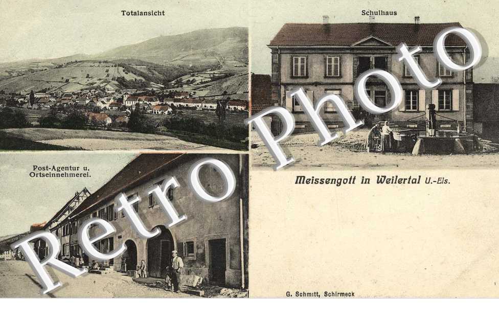 Totalansicht - Schulhaus - Post-Agentur u. Ortseinnehmerei