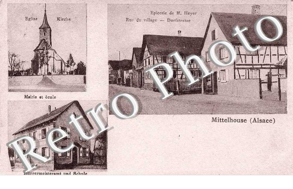 Eglise - Rue du Village - Mairie et Ecole