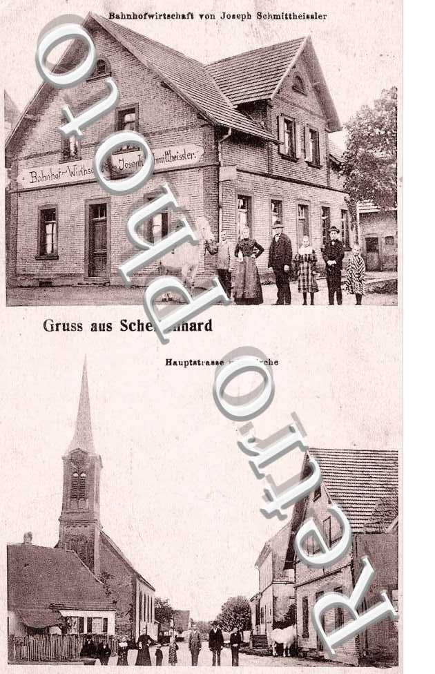 Bahnhofwirtschaft, Hauptrasse mit Kirche