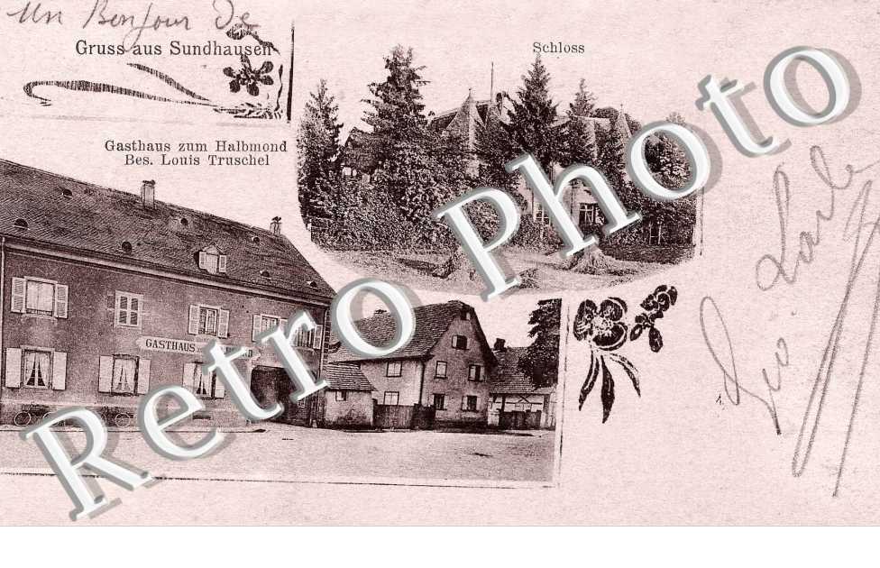 Gasthaus zum Halbmond Bes. Louis Truschel, Schloss