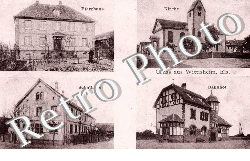 Pfarrhaus - Kirche - Schulhaus - Bahnhof