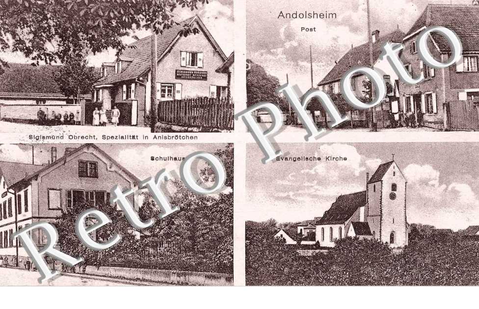 Sigismund Obrecht, Spezialitat in Anisbrotchen - Post  -  Evangelische Kirche  -  Schulhaus
