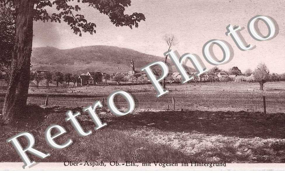 Ober-Aspach mit Vogesen im Hintergrund