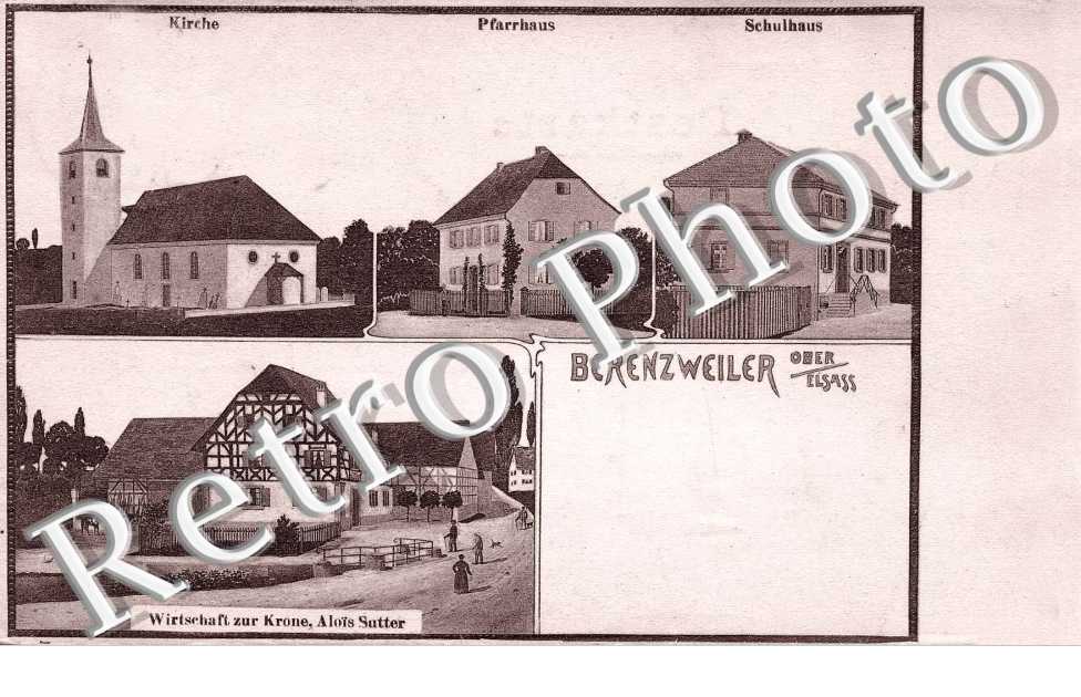 Kiche - Pfarrhaus - Schulhaus - Wirtschaft zur Krone, Alois Sutter