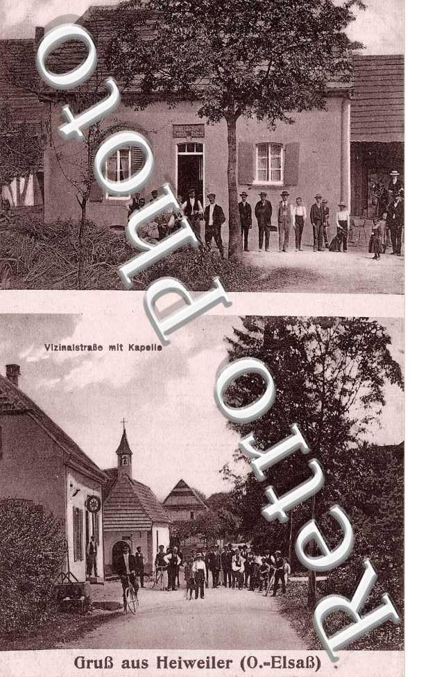 wirtschaft zur Sonne von Joseph Feizer - Vizinalstrasse mit Kapelle