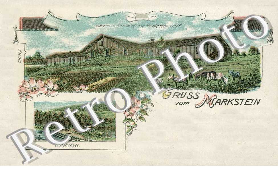 Gruss aus Markstein - Lauchensee - Sennerei Gastwirtschaft Martin Neff