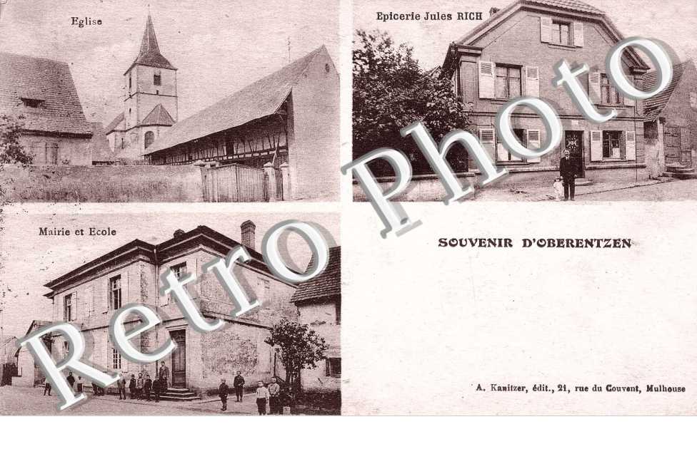 eglise - Mairie et ecole - Epicerie Jules Rich
