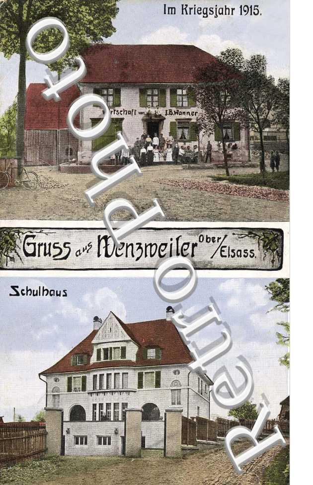 im Kriegsjahr 1915 Wirtschaft JB Wanner Schulhaus
