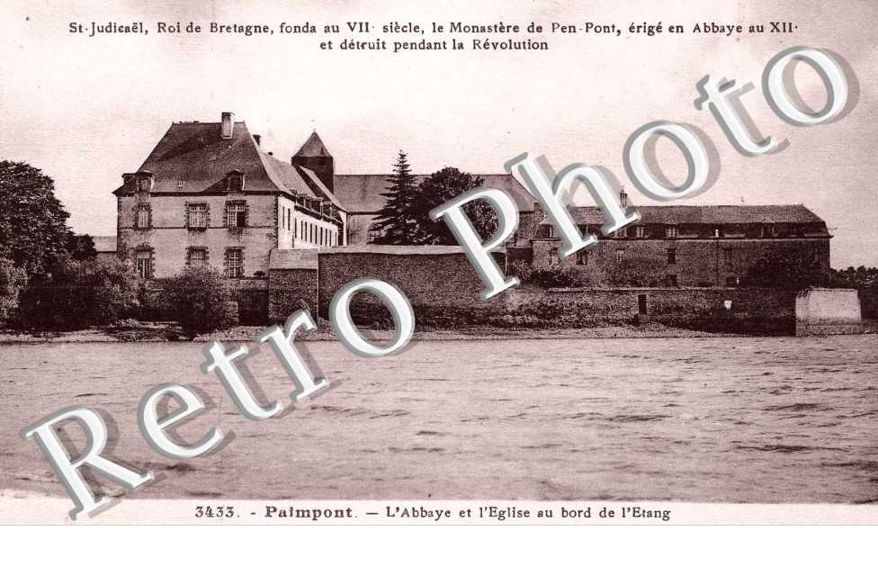 l&#039;abbaye et l&#039;Eglise au bord de l&#039;Etang