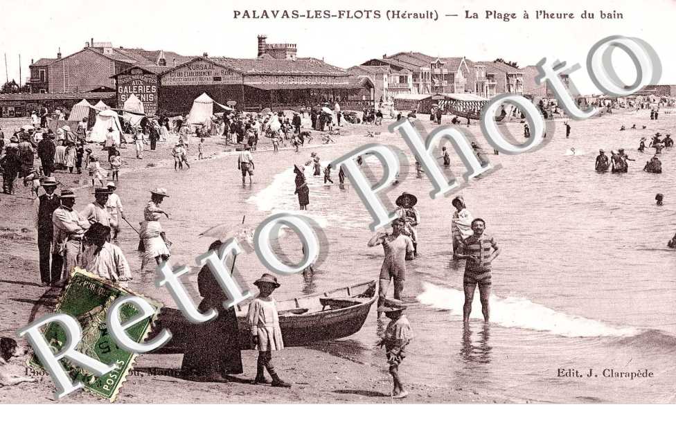 La plage a l'heure du bain