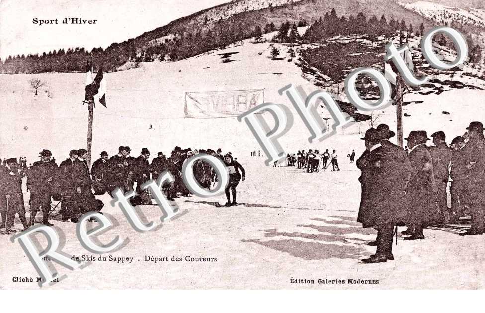 Concours de Ski - Depart des coureurs