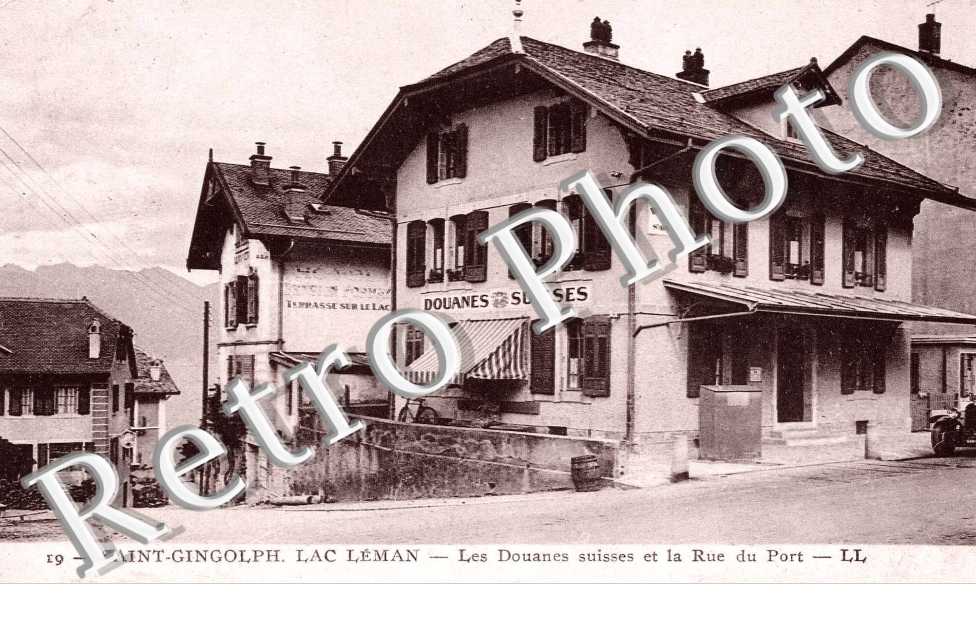 lac Leman - Les douanes suisses et la rue du Port