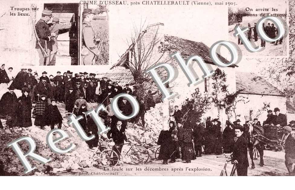 La foule sur les decombres apres l'explosion