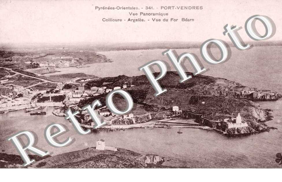 Vue panoramique Collioure - Argelès - vue du For Béarn