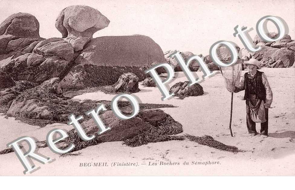 Beg Meil, les rochers du semaphore