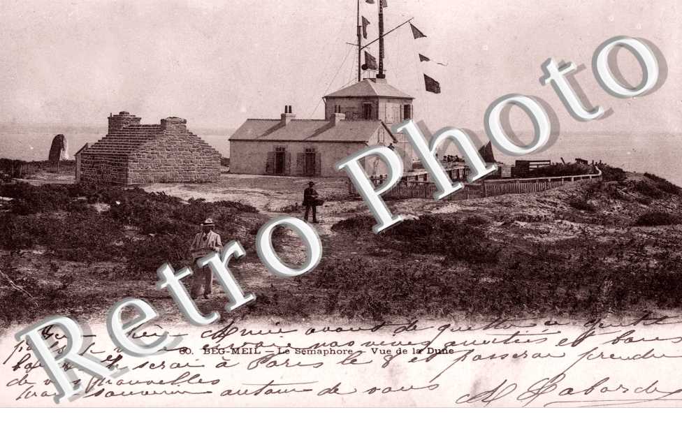 Beg Meil, le semaphore, vue de la dune