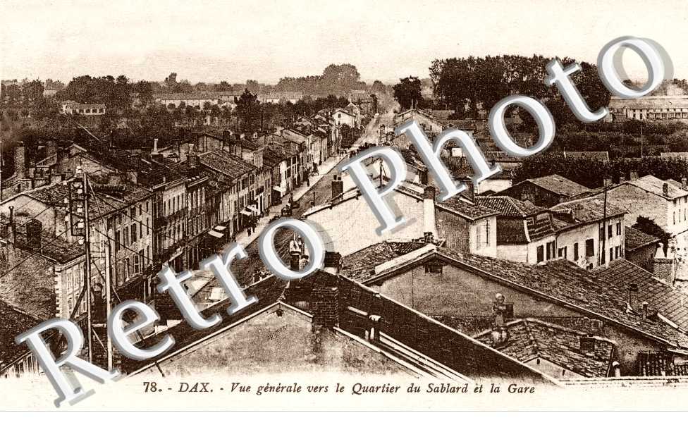 vue generale  vers le quartier du Sablard et la gare