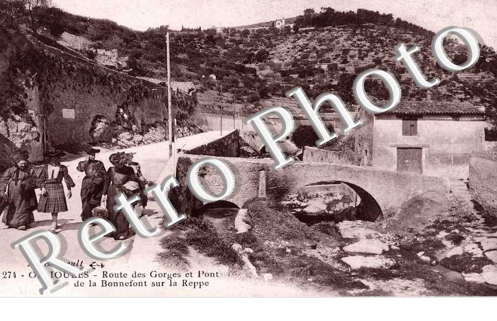 Route des Gorges et pont de la Bonnefont sur la Reppe