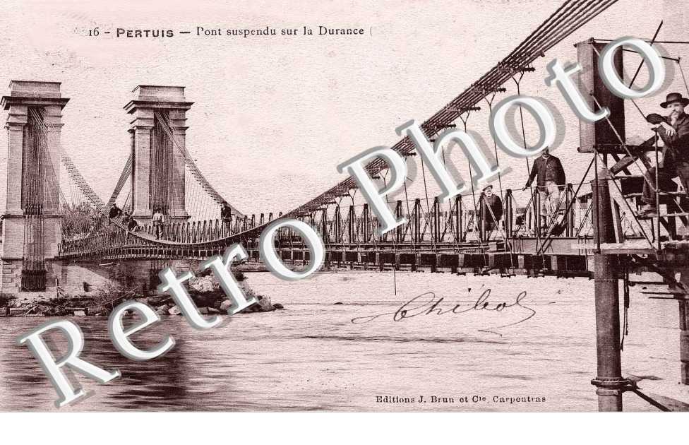 Pont suspendu sur la Durance