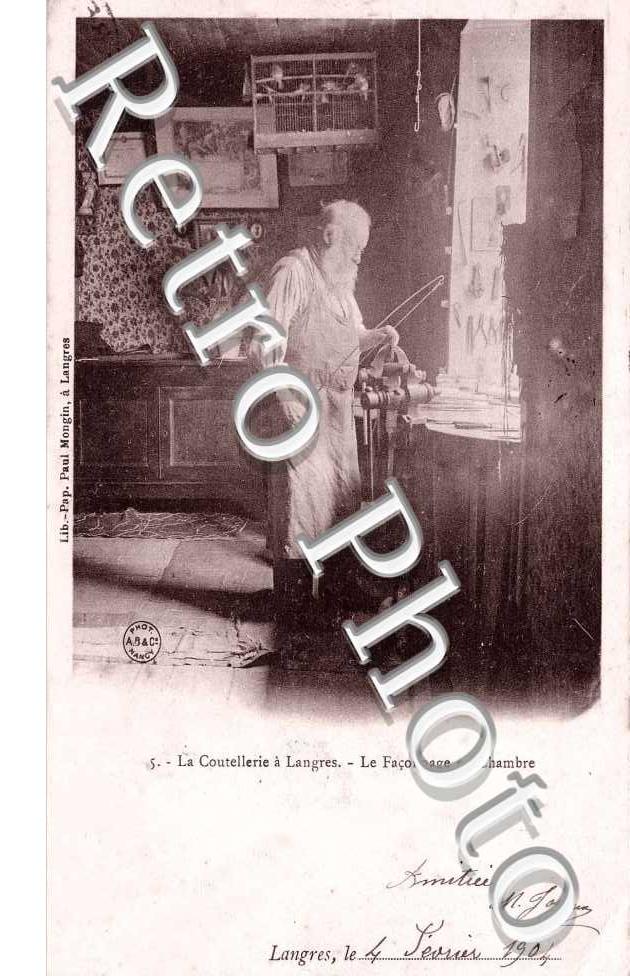 la Coutellerie - le faconnage en chambre