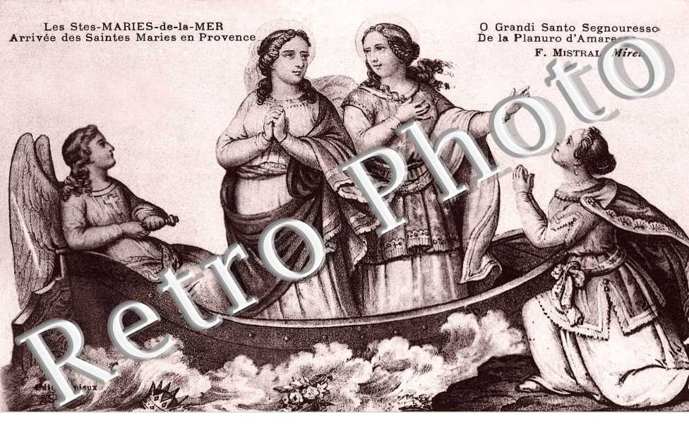 arrivee des saintes maries en provence (dessin - anges)