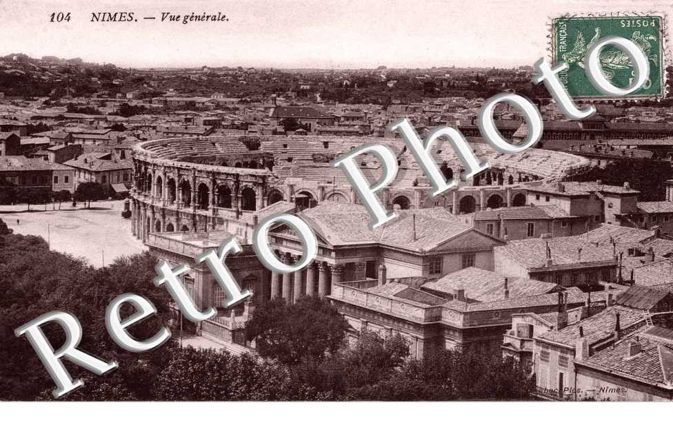 vue generale - arenes (carte-photo)