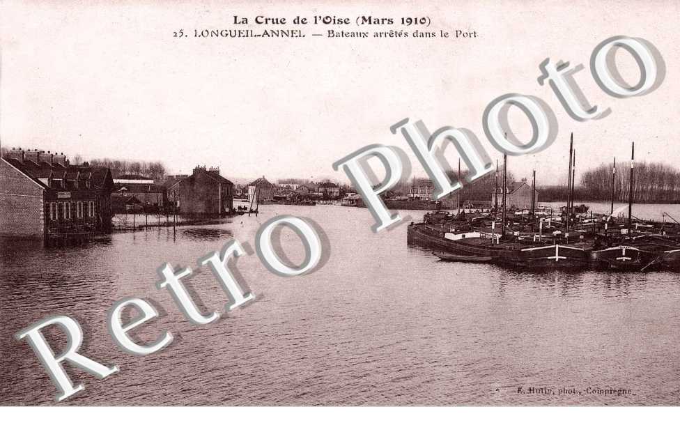 bateaux arretes dans le port, mars 1910