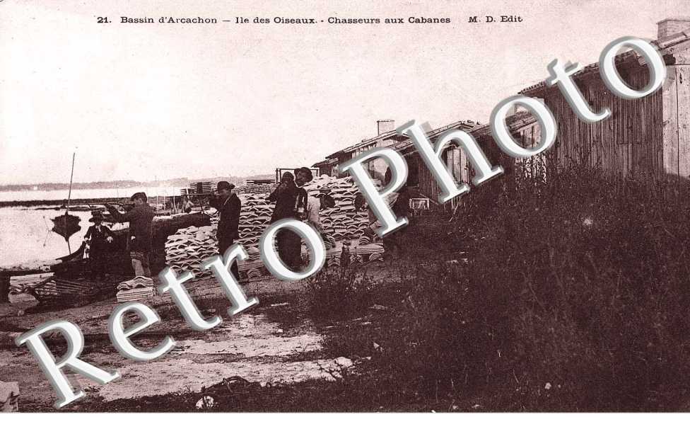 Ile des Oiseaux - Chasseurs aux cabanes