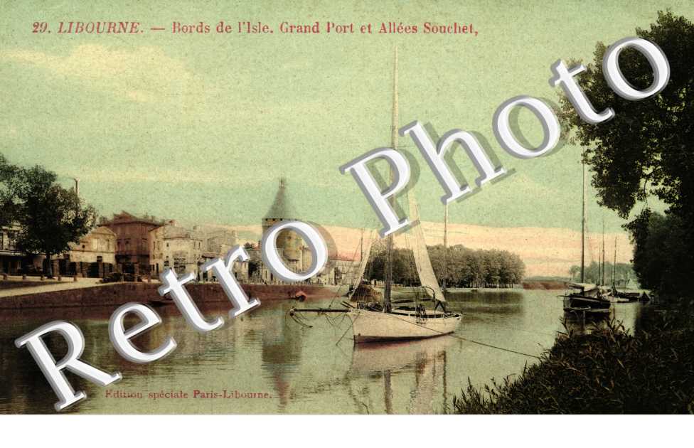 bords de l'Isle , grand port et allees Souchet 