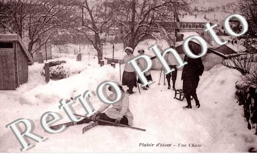 plaisir d&#039;Hiver une chute