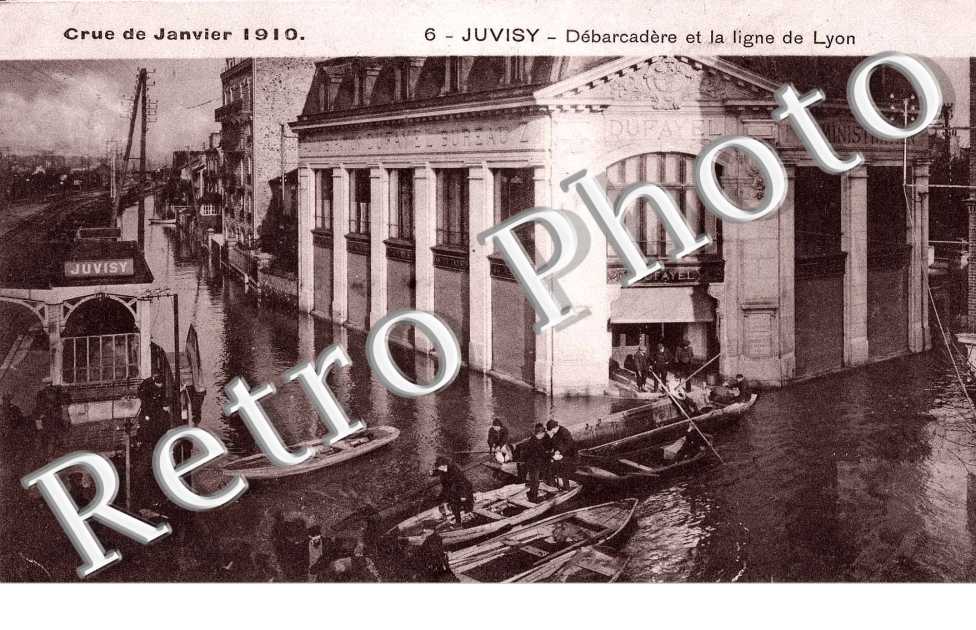 debarcadere et la ligne de Lyon Crue de janvier 1910