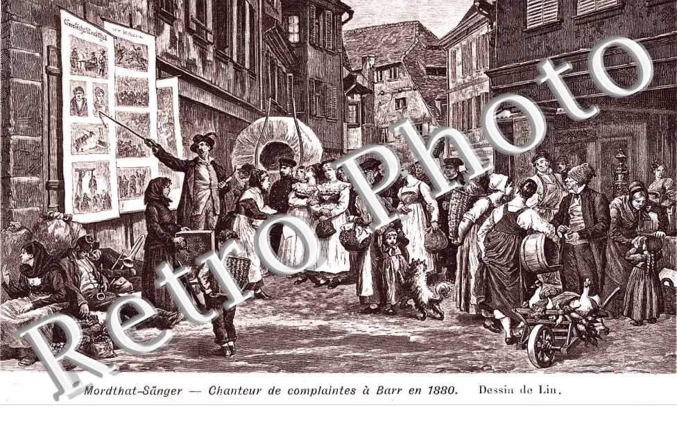mordthat-sanger. chanteur de complaintes a barr en 1880. dessin de lin
