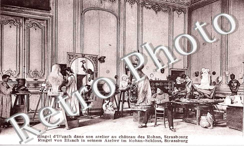 Ringel d'illzach dans son atelier au chateau des rohan