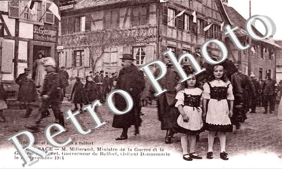 M Millerand Ministre de la guerre et le general Thevenet gouverneur de Belfort  le 28 novembre 1914