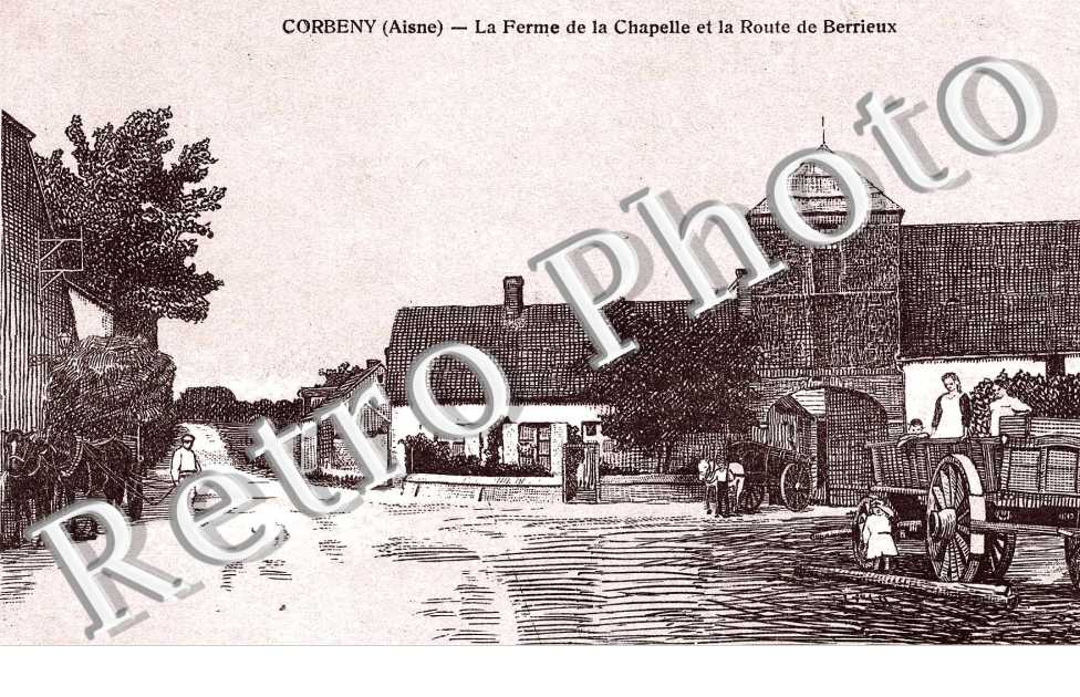 la ferme de la Chapelle et la route de Berrieux