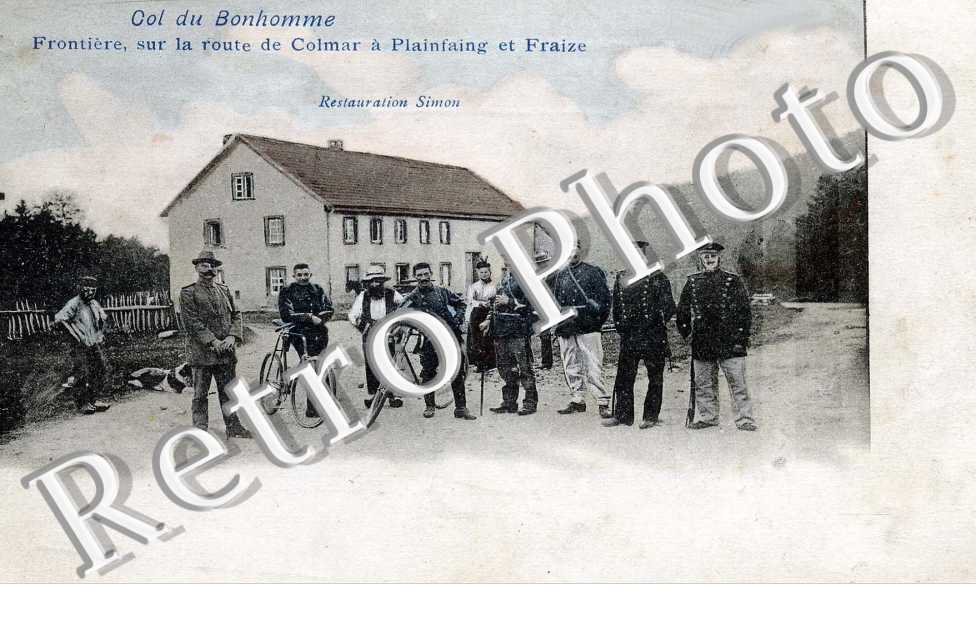 frontiere sur la route de Colmar a Plainfaing et Fraize