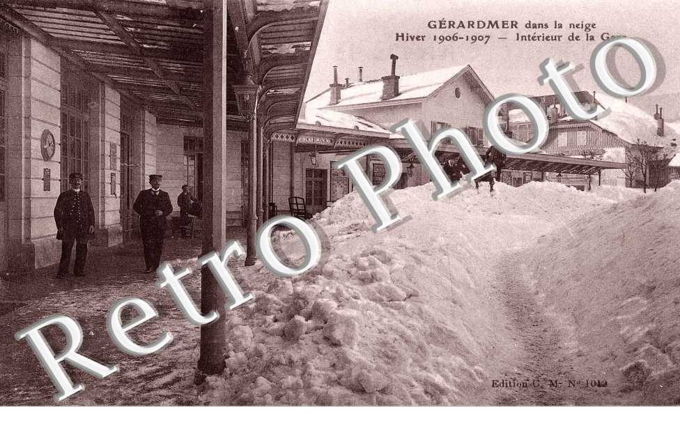 HIVER 1906-1907 - INTERIEUR DE LA GARE
