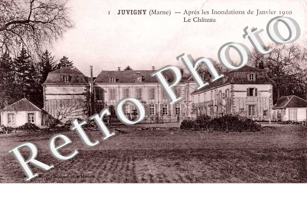 Le chateau apres les inondation de janvier 1910