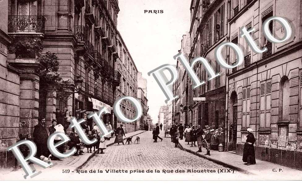 RUE DE LA VILLETTE prise de la rue des Alouettes