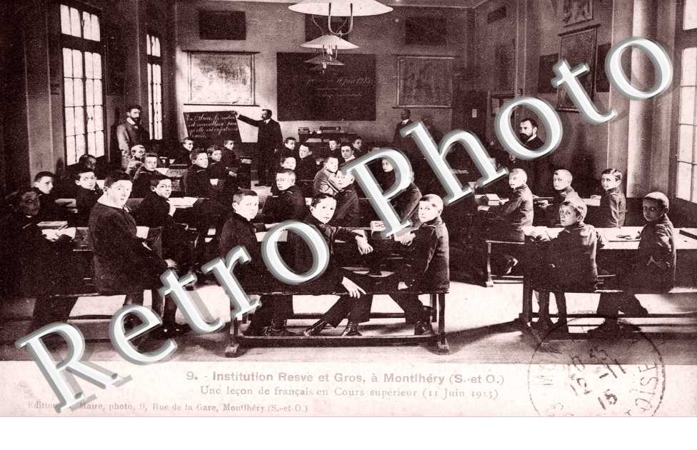 Institution Resve et Gros - Une leçon de français en cours supérieur (11 juin 1913)