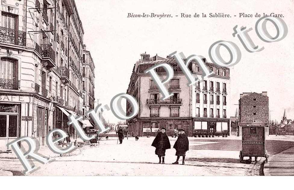 BECON LES BRUYERES - RUE DE LA SABLIERE  PLACE DE LA GARE