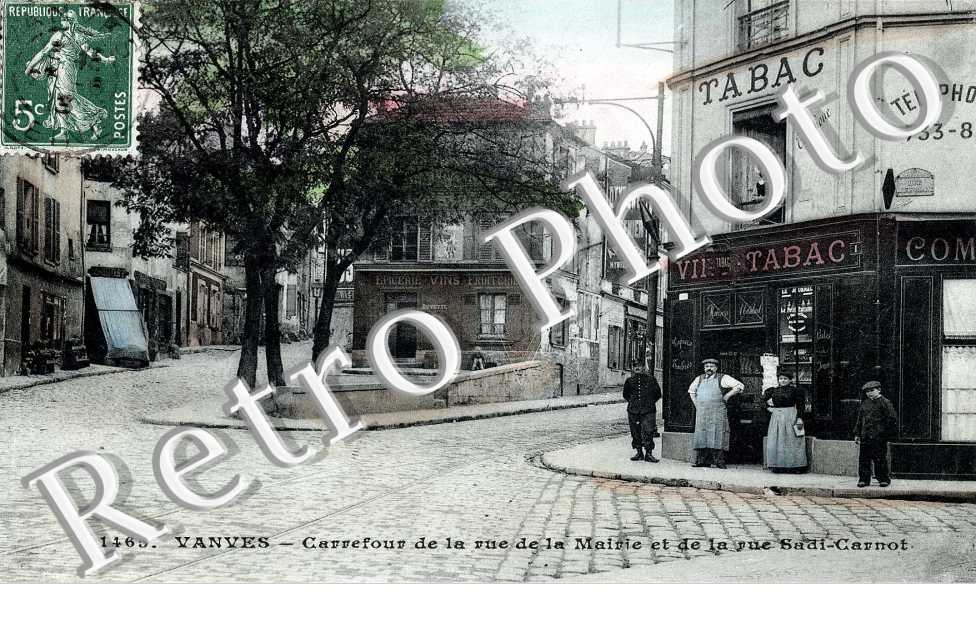 Carrefour de la rue de la mairie et de la rue sadi Carnot (couleur)