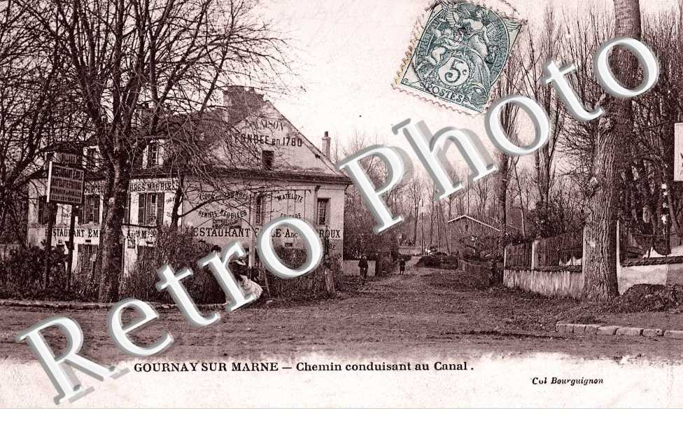 Chemin conduisant au canal - restaurant Emile ancienne maison Roux