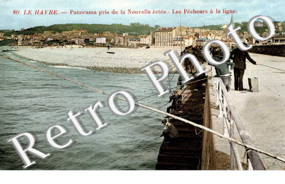 Panorama pris de la Nouvelle Jetée - Les Pêcheurs à la Ligne