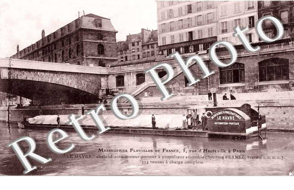 Chaland auto moteur  Messageries Fluviales de France 5 rue d&#039;Hauteville