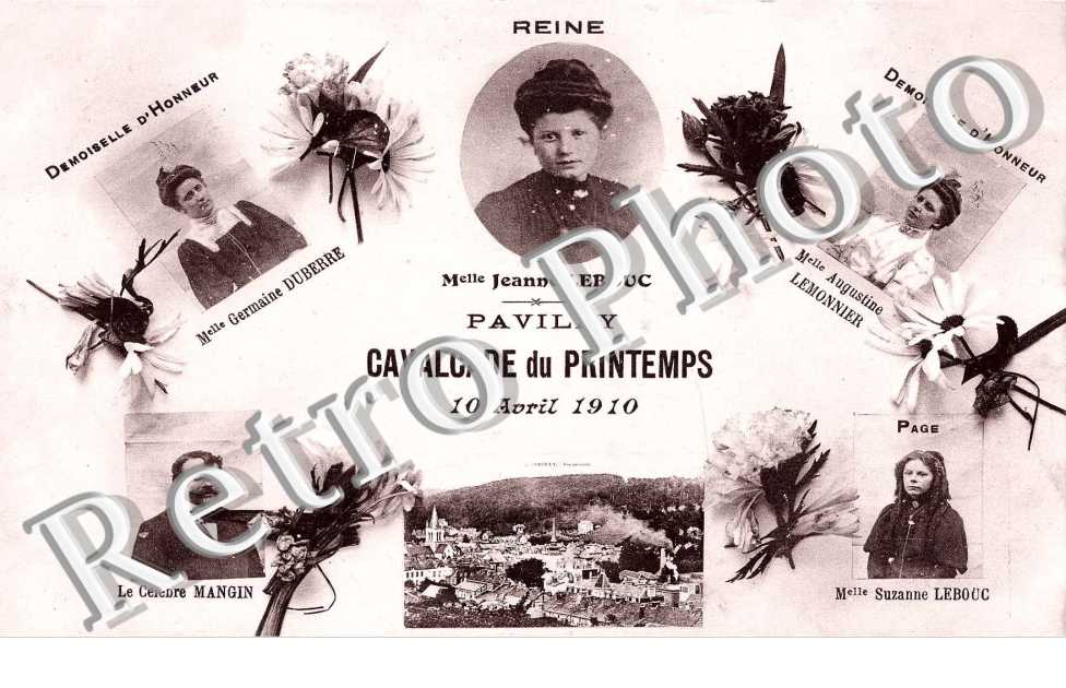 concours de beaute (reine Melle Jeanne Lebouc)- cavalcade du printemps 19 avril 1910
