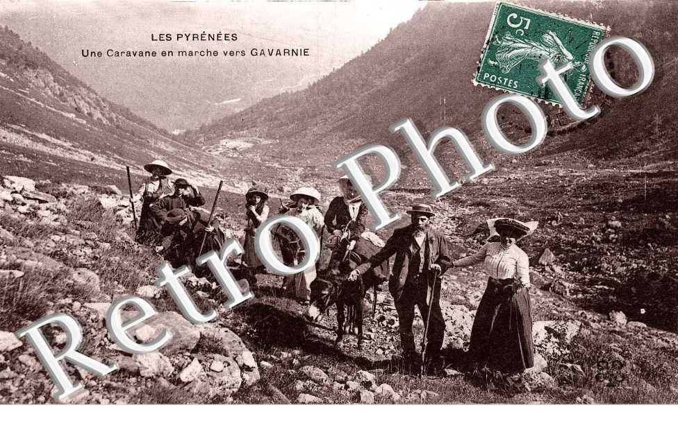 Une caravane en marche vers Gavarnie