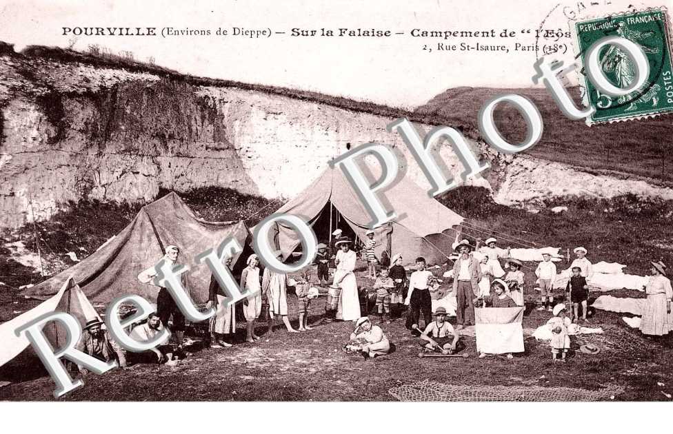 Pourville - Sur la falaise - campement